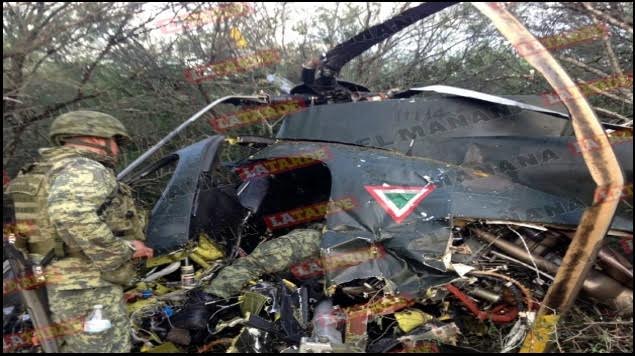 Cae helicóptero de Sedena en Tamaulipas; 2 muertos y 1 herido