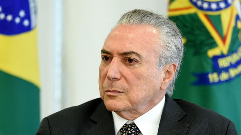 Acusa Policía Federal a Michel Temer de corrupción en Brasil