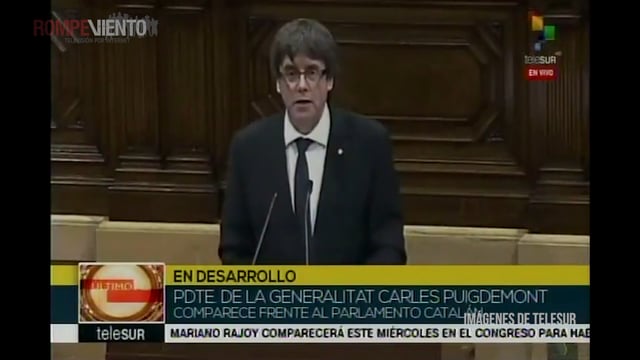 Declara Carles Piugdemont independencia de Cataluña