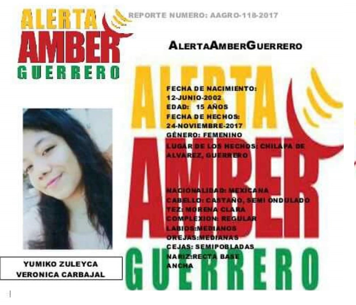 Reportan desaparición de otra adolescente en Chilapa, Guerrero