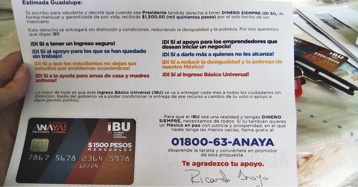Avala INE uso de tarjetas IBU de Ricardo Anaya