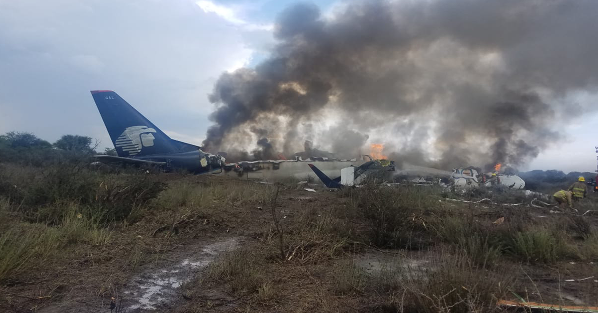 Se desploma avión de Aeroméxico en Durango
