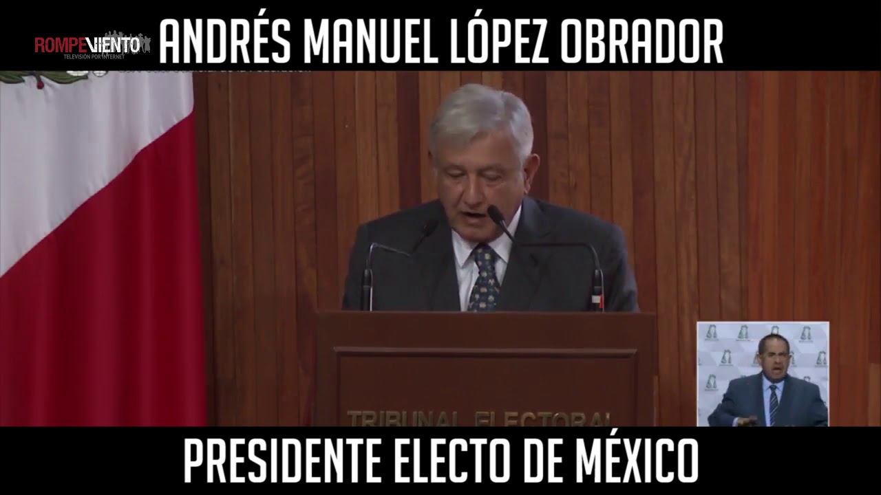 Recibe AMLO constancia como presidente electo de México