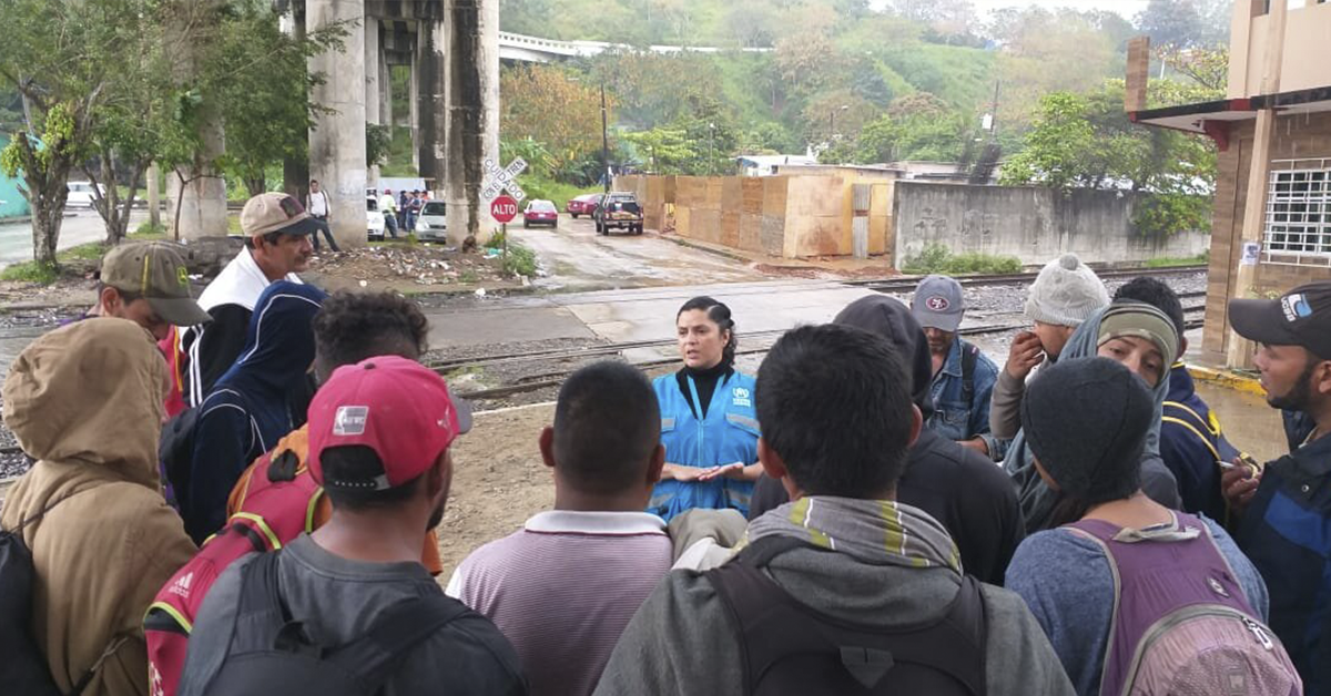 Construyen ACNUR y CICR albergue para personas migrantes en Veracruz