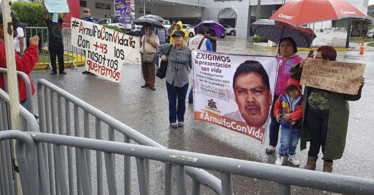 Detienen a mujer por posible participación en desaparición del activista Arnulfo Cerón en Guerrero