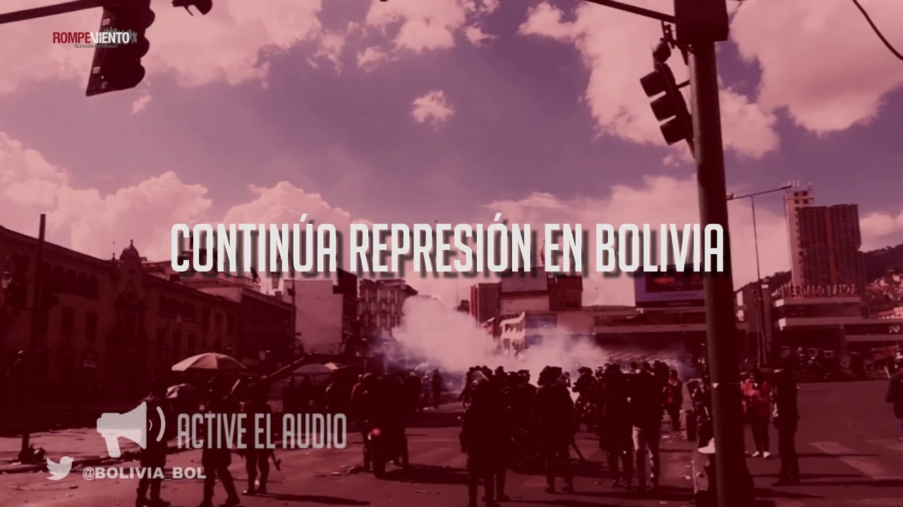 Continúa represión en Bolivia