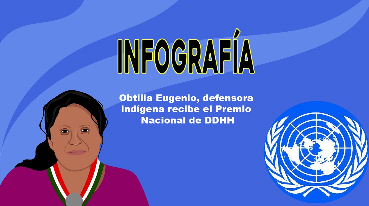 Obtilia Eugenio, defensora indígena recibe el Premio Nacional de DDHH
