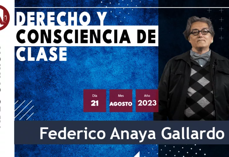 Derecho y Consciencia de Clase - #VideoOpinión de Federico Anaya