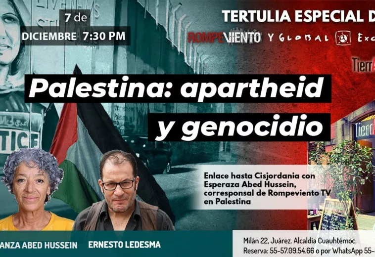 🔴 Tertulia especial: Palestina: apartheid y genocidio.